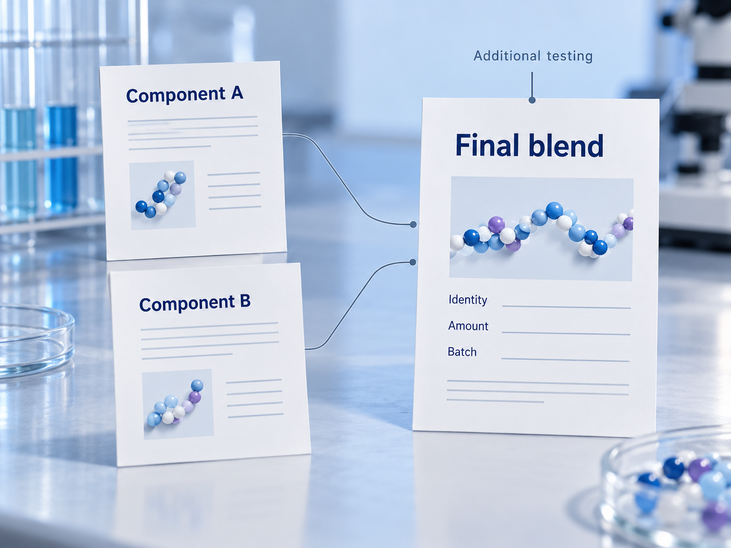 Starting component documentation is separate from final blend testing.