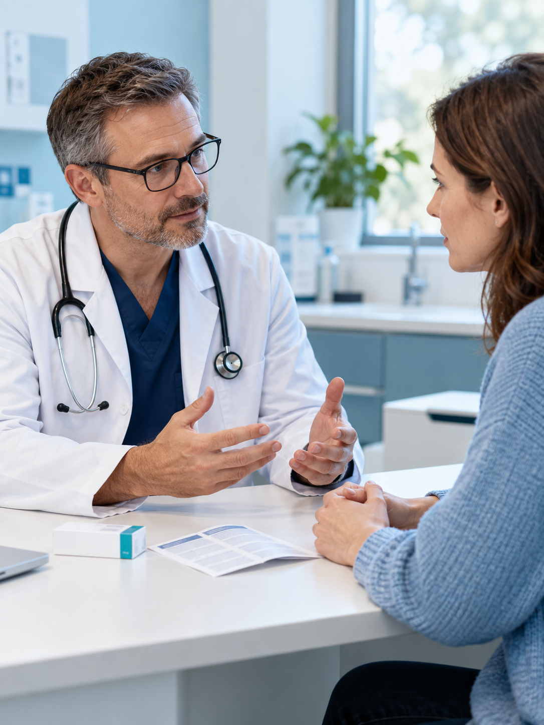 A healthcare professional discussing product-specific safety.