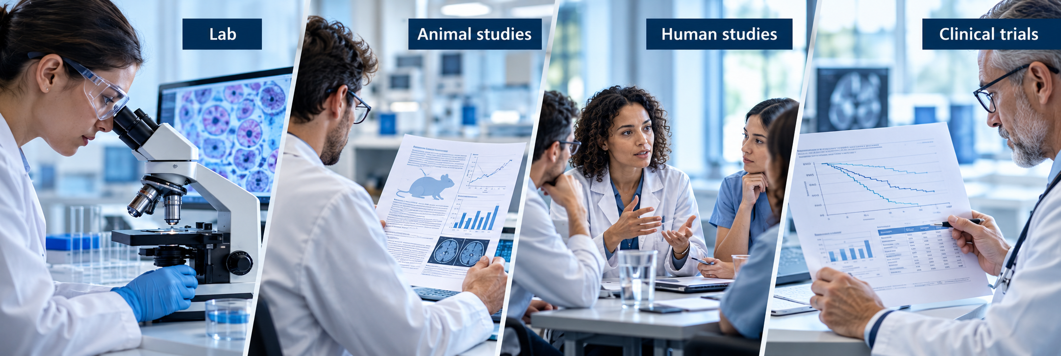 Laboratory, animal, human and clinical trial evidence require context.