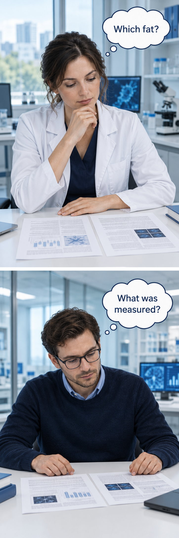 Readers asking which fat compartment changed and what researchers measured.